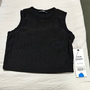 NWT Love poem cropped tank